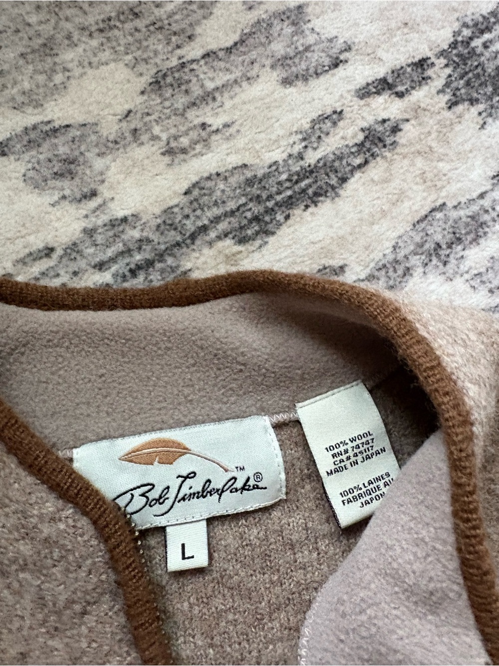 Vintage 90s Bob Timberlake wool embroidered brown sweater made in Japan size L - Picture 3 of 9